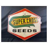 SUPER CROST SEEDS MASONITE FIELD SIGN - 23 1/2" X