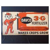 DAVCO 3-G FERTILIZER SELF FRAMED WOOD BACK METAL