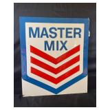 MASTER MIX FEEDS GREEN BACK METAL EMBOSSED SIGN -