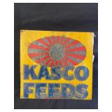 KASCO FEEDS METAL SIGN - 12 3/4" X 13 5/8"