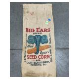 BIG EARS BRAND SEED CORN EDINBURG, INDIANA CLOTH
