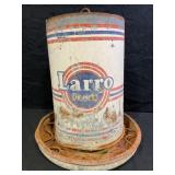 LARRO FEEDS GALVANIZED CHICKEN FEEDER