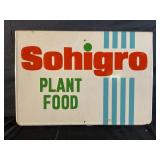 SOHIGRO PLANT FOOD TWO SIDED METAL EMBOSSED FIELD