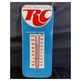 ROYAL CROWN COLA METAL THERMOMETER - 13 1/2" X