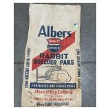 ALBERS RABBIT BREEDER PAKS CLOTH FEED SACK