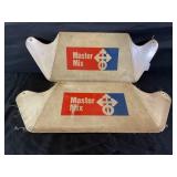 MASTER MIX GREEN BACK METAL FEED BAG HOLDER SIGN -