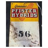 PFISTER HYBRIDS METAL FIELD TAG SIGN WITH EAR OF