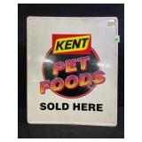 1996 KENT PET FOODS EMBOSSED SELF FRAMED METAL