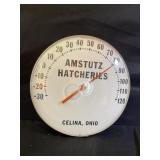 AMSTUTZ HATCHERIES CELINA OHIO 12" THERMOMETER