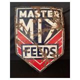MASTER MIX FEEDS PORCELAIN SIGN - 28" X 39"