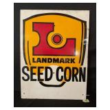LANDMARK SEED CORN METAL SIGN - 24" X 18"