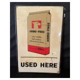 OLIN AMMO-PHOS FERTILIZER METAL GREEN BACK
