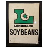 LANDMARK SEED SOYBEANS METAL SIGN - 24" X 18"
