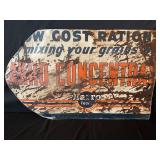 LARRO FEEDS METAL SIGN - 48" X 28"