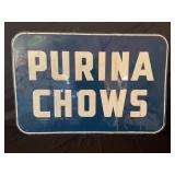 PURINA CHOWS METAL EMBOSSED SIGN - 53" X 35"