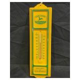 JOHN DEERE METAL THERMOMETER - 13" X 3 3/4"