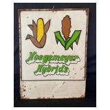 HOEGEMEYER HYBRIDS METAL EMBOSSED GREEN BACK SIGN