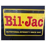 BIL JAC DOG FOOD METAL DOUBLE SIDED SIGN - 36" X