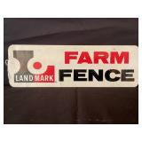 LANDMARK FARM METAL FENCE SIGN - 12" X 4"