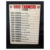 OHIO FARMERS FEEDS MASONITE DEALER PRICE SIGN -