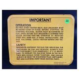 BADGER GREEN BACK METAL SELF FRAMED OPERATION AND