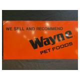 WAYNE PET FOODS METAL SIGN - 36" X 18"