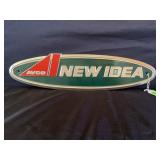 NEW IDEA ALUMINUM EMBOSSED IMPLEMENT EMBLEM - 18"