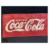 COCA-COLA HEAVY METAL EMBOSSED SIGN - 22" X 10