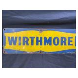 WIRTHMORE FEEDS BLACK BACK METAL SIGN - 18" X 6"