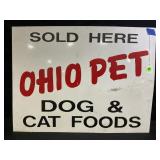 OHIO PET DOG & CAT FOODS METAL SIGN - 24" X 18"