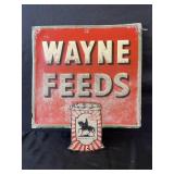 WAYNE FEEDS SELF FRAMED EMBOSSED METAL SIGN BY
