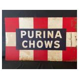 PURINA CHOWS BLACK BACK METAL SIGN - 60" X 36"