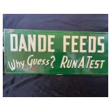 DANDE FEEDS SELF FRAMED EMBOSSED GREEN BACK METAL