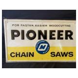PIONEER OUTBOARD MARINE CHAINSAWS GREEN BACK METAL
