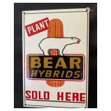 BEAR HYBRIDS PORCELAIN SIGN - 12" X 8"