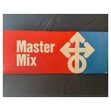 MASTER MIX FEEDS WOOD FRAMED EMBOSSED METAL SIGN -