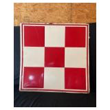 PURINA FEEDS CHECKERBOARD EMBOSSED METAL SIGN -