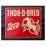 THOR-O-BRED SEED TWO SIDED METAL FIELD SIGN BY