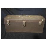 KENNEDY PORTABLE METAL TOOLBOX WITH CONTENTS