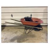 YALE 1 TON RATCHETING CHAIN HOIST AND WHEELBARROW