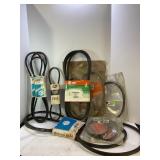 DITCH WITCH & NAPA V-BELTS - LOT OF 7 - #170-073 &