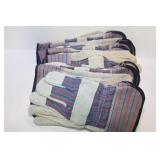 10 PAIR OF LEATHER WORK GLOVES