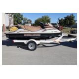 PAIR OF SEA DOO BOMBARDIER GTILE-RFI JET SKIS
