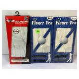 HARRY TAYLOR AND FINGER TEN GOLF GLOVES - SIZE XL
