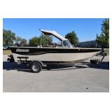 2004 MONARK KING 190 BOAT WITH MERCURY 90HP