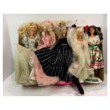 LOT OF 5 LOOSE BARBIES - HAPPY HOLIDAYS, HAPPY