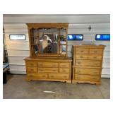 BASSETT 8 DRAWER DRESSER WITH MIRROR & 5 DRAWER