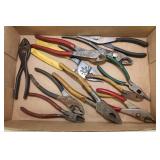 LARGE LOT OF PLIERS, CUTTERS AND MORE