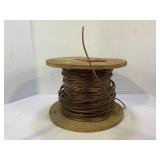 WOODEN SPOOL OF COPPER #6 BARE GROUND WIRE