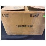 LOT OF 24 MILK GLASS MUGS WITH TCI LOGO